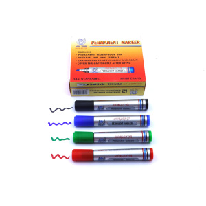 Marqueur permanent effaçable multicolore SHIRLEY YA 4-en-<span class=keywords><strong>1</strong></span>, pointe pinceau imperméable, largeur d'écriture 6 mm, pour l'école - Product Image 4