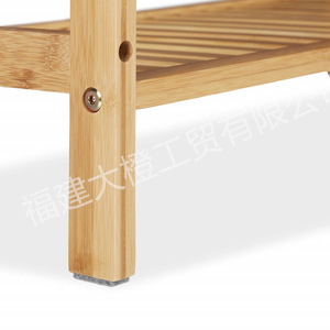 Banco para zapatos de madera de bambú con estante de almacenamiento, taburete de entrada de estilo nórdico para adultos - Product Image 3