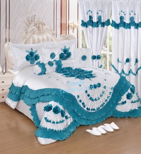 <span class=keywords><strong>2025</strong></span> Mới 10 Miếng Đám Cưới Thiết Lập Quilt Bộ Với Phù Hợp Với Rèm Cửa Vua Kích Thước <span class=keywords><strong>Comforter</strong></span> Bộ Đồ Giường <span class=keywords><strong>Set</strong></span> & Cổ Cuộn - Product Image 5