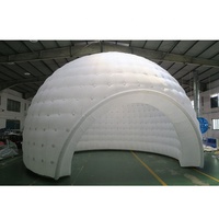 Tente gonflable igloo de boîte de nuit éclairée par LED