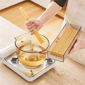 LEMT 3 uds contenedor de almacenamiento de alimentos de plástico para fideos finos contenedores de Pasta <span class=keywords><strong>Rectangular</strong></span> con tapas de bloqueo - Product Image 6