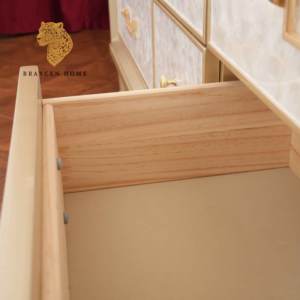 <span class=keywords><strong>Aparador</strong></span> Antiguo con Nueve Cajones, Tiradores Blancos para Gabinete de Cocina, Cajones Extraíbles para Dormitorio o Sala de Estar - Product Image 2