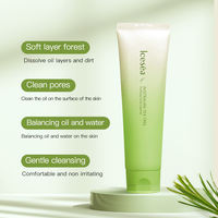 Nettoyant Purifiant et Raffermissant à l'Huile d'Arbre à Thé avec Logo Personnalisé, Nettoyage en Profondeur des Pores, Équilibrant l'Huile, Lavage Doux du Visage, OEM 100g