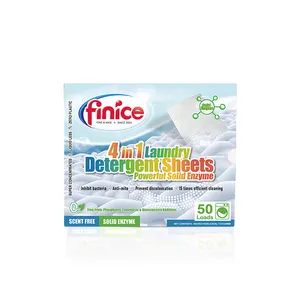 Finice Biodegradable Cleaning Eco Friendly Laundry Strips Laundry Sheet Laundry Detergent Sheet