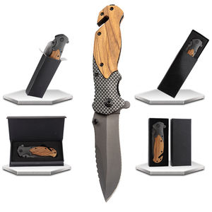 Hunting Survival Knife X50 Manufacturer Custom Olive Wood Handle Outdoor Camping Survival Self Defense Tactical Folding Pocket Hunting Custom Knife