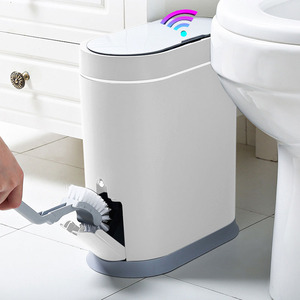 Electronic Automatic Bathroom Waste Garbage Bin Household Toilet Waterproof Narrow Seam Sensor Bin