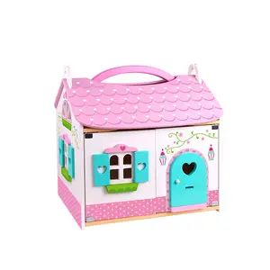 En iyi satış klasik güzel tasarım çocuklar DIY mobilya seti oyuncak ahşap dollhouse bebek için