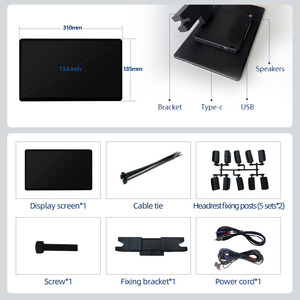 ขายส่งจอภาพความบันเทิงสำหรับเบาะหลังรถยนต์ขนาด 13.3 นิ้ว รองรับ USB/Sync TV พร้อมสายรัด ติดตั้งง่าย ลำโพงในตัว สำหรับรถยนต์ Denza BMW BYD Trumpchi - Product Image 2