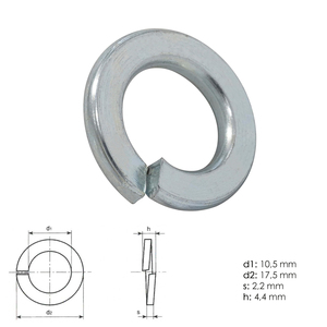 Rondelles de fixation zinguées M10 DIN127 Qualité 6.0 - Product Image 1