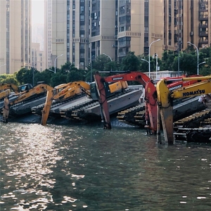 Excavadoras anfibias con pontón 21ton, precio barato, Ekskavator, <span class=keywords><strong>Amfibi</strong></span>, dengan, pontón 21ton, dengan, Harga Murah - Product Image 5