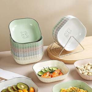 Assiette à fruits en plastique de qualité alimentaire, motif dessin animé, petite assiette de table pour restes - Product Image 4