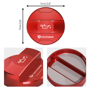 Tapa de Aluminio para Llenado de Aceite BEVINSEE para Motor VW EA211 1.0 1.2 <span class=keywords><strong>1.4</strong></span> <span class=keywords><strong>TSI</strong></span> <span class=keywords><strong>1.4</strong></span> <span class=keywords><strong>GTE</strong></span>/Híbrido - Product Image 2
