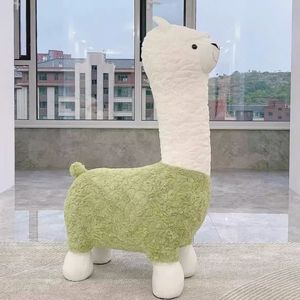 Tabouret en peluche Wan Yusen Alpaca, siège en tissu doux, décoration d'intérieur pour garçon - Product Image 1