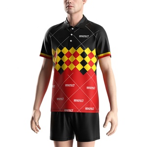 เสื้อยืดแขนสั้นลำลองแบบซับลิเมชั่นขายส่ง เสื้อโปโลสำหรับผู้ชาย เหมาะสำหรับใส่ทำงานหรือเล่นดาร์ท - Product Image 5