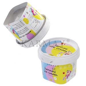 Mini vaso de plástico de 150ml con impresión de etiquetas IML, gran oferta, nuevo diseño, tapa redonda de fondo cuadrado, vaso de helado con tapa, evidencia de manipulación - Product Image 4