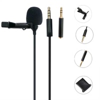 Microphone Cravate Filaire 3,5 mm Externe pour Enregistrement Audio sur Smartphone, Idéal pour Streaming en Direct, Podcast et Interviews en Direct