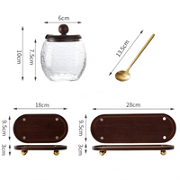Vintage Glass Spice Jar Set Home Kitchen Aesthetic Seasoning Jars with Lids Container Salt Jar Storage Organizer