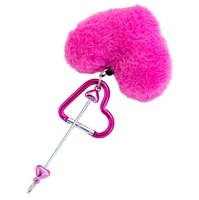 Nouveau porte-clés mousqueton en acier inoxydable perlé en forme de cœur, léger et tendance, pour décoration suspendue