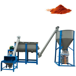 Ligne de production de mortier sec Mélangeur simple semi-automatique simple/double semaine + convoyeur à vis d'emballage avec faible investissement - Product Image 4