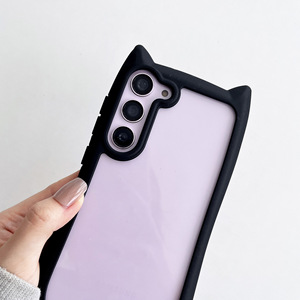 Custodia per telefono di lusso in resina epossidica acrilica trasparente colorata per <span class=keywords><strong>Samsung</strong></span> Galaxy S26 Ultra S26 Edge, antiurto, rigida, con motivo gatto - Product Image 2