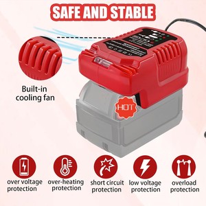 <span class=keywords><strong>Chargeur</strong></span> <span class=keywords><strong>rapide</strong></span> pour batterie <span class=keywords><strong>Milwaukee</strong></span> 18V, mini <span class=keywords><strong>chargeur</strong></span> 110V de remplacement pour batterie lithium-ion <span class=keywords><strong>Milwaukee</strong></span> M18 18V - Product Image 2