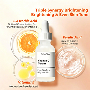 Sérum Iluminador de Vitamina C OEM - Niacinamida e Ácido Hialurônico, Sérum Facial Hidratante para Uniformização do Tom da Pele - Product Image 1