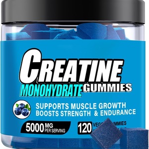 Integratore Pre-Allenamento OEM con Creatina Monoidrato in Gommose per Adulti, <span class=keywords><strong>BCAA</strong></span>, L-Carnitina, Taurina, Vitamina B12 per Gestione dell'Energia e Salute - Product Image 1