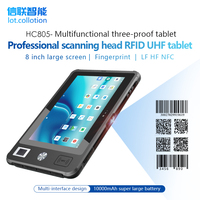 OEM Android Tableta industrial robusta con 8 pulgadas IP65 impermeable escáner de código de barras RFID NFC lector de tarjetas