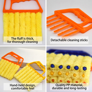 Plush Window Brush Microfiber Cleaning Tool For <b>Blinds</b> And Vents Multi Functional Dust Removal - Product Image 5