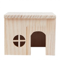 Maison pour lapin en bois massif à motifs, style classique, en contreplaqué écologique, à assembler, abri pour petits animaux