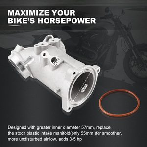 Colector de Admisión de Aluminio Fundido NICECNC de 57 mm M8 para Harley Road Glide FLTRX/FLTRXS 2017-2022 - Product Image 2