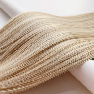 Extensiones de Cabello Humano Virgen 100% Ruso Haiyi de Alta Calidad, Super Dobles, con Punta Plana, Pre-Adheridas, Teñidas, Color Rubio para Mujer - Product Image 3