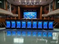 Pupitre LED transparent, pupitre numérique pour conférencier avec écran LED pour conférence, église, événement, scène
