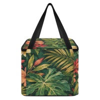 Sac à lunch isotherme personnalisé imprimé avec un motif floral tropical botanique pour le transport des aliments