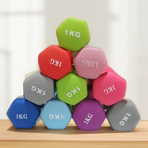 Haltère de sport direct d'usine personnalisé 5KG 10KG les femmes utilisent des poids de gymnastique enduit de PVC haltère hexagonale de trempage de vinyle - Product Image 6