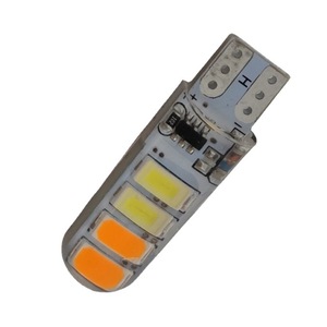 ไฟจอดรถแบบ LED สโตรบสองสี Jinchida T10 5730 8SMD ฐานซิลิโคน สำหรับระบบไฟรถจักรยานยนต์ - Product Image 2