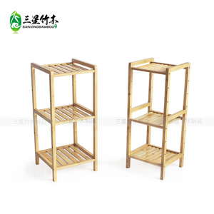 Étagère de rangement multi-niveaux en bambou simple pour la maison, étagère de rangement sur pied, étagère de rangement d'angle pour chambre et salle de bain - Product Image 3