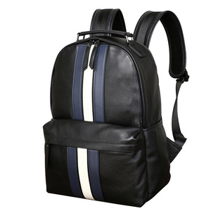 กระเป๋าเป้สะพายหลังผู้ชายหนังแท้ 20-35L กระเป๋าป้องกันการโจรกรรมสีทึบด้ามจับนุ่มกระเป๋านักเรียนอินเทรนด์ - Product Image 4