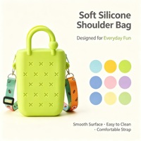 Bolsos de Hombro de Silicona Suave JOYSUN con Diseño de Dibujos Animados y Agujeros, Impermeables, para Niñas, Lindos Bolsos de Gelatina para la Playa, Venta al por Mayor para Mujeres