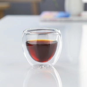 Tasse à café en <span class=keywords><strong>verre</strong></span> à <span class=keywords><strong>double</strong></span> paroi classique en borosilicate de haute qualité 240 ml 300 ml 400 ml avec - Product Image 2