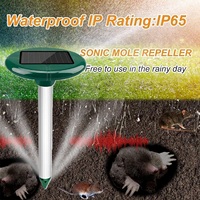 Piquet de dissuasion pour animaux à impulsions sonores vibrantes, en ABS écologique, pour utilisation en extérieur, jardin, ferme, taupes, gophers, campagnols, souris