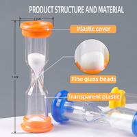 Sablier en plastique personnalisé avec logo pour enfants, minuteur de salle de bain pour le brossage des dents, cadeau promotionnel éducatif, usine OEM