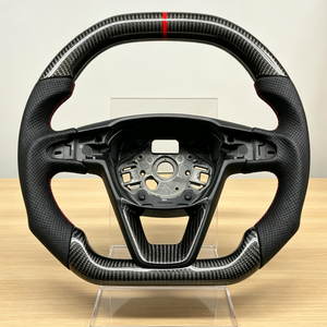 Volante Deportivo de Fibra de Carbono Tipo D para SEAT <span class=keywords><strong>Leon</strong></span> 5F LeonKL Ibiza Arona <span class=keywords><strong>Cupra</strong></span> <span class=keywords><strong>Leon</strong></span> Ateca Tarraco, Accesorios de Mejora para Automóviles - Product Image 1
