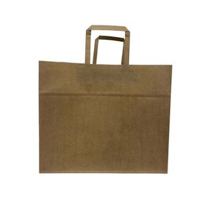 Sac en papier kraft personnalisé avec logo, avec poignées plates/torsadées en option, pour la promotion alimentaire/des produits d'épicerie - Product Image 4