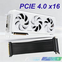 Kartu Riser Pcie X16 tahan lama, 180 derajat Pci Express Riser Extender Gup kabel Riser Pcie 4.0x16 kabel ekstensi kartu grafis