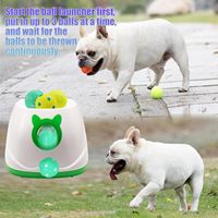 Lanceur de balles automatique pour chiens, lanceur de balles pour chiens, lanceur de balles pour chiens avec 10 balles pour petits chiens
