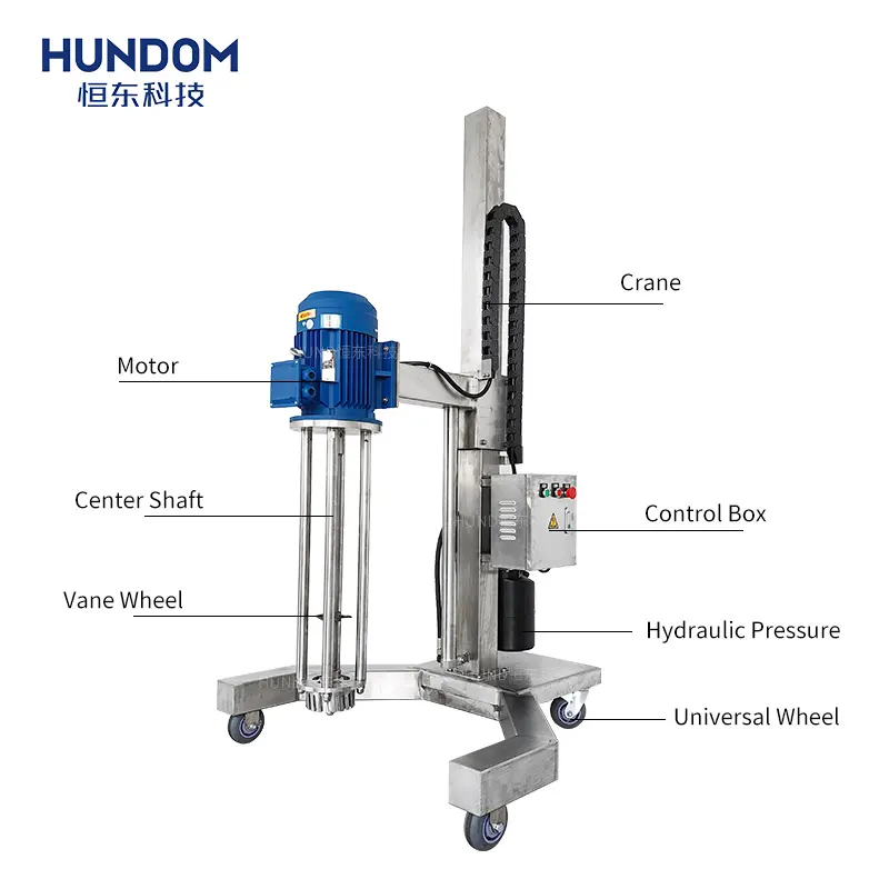 Hochgeschwindigkeits-Dispergier misch geräte aus Edelstahl Chemikalien Shampoo Homogen isator Hochs cher mischer