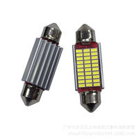 Nueva Luz LED de Matrícula de Techo de Aluminio de Alta Luminosidad, Decodificación de Doble Punto, 3014 18 27 30 33SMD, 31-41MM, Placa Roja, 2W 12V