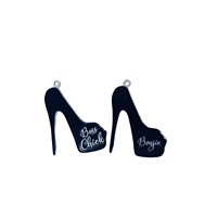 Breloques en émail personnalisées en gros pour chaussures à talons hauts, pendentifs en métal avec lettres personnalisées, fournitures de bijoux DIY