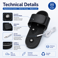 Semelles de remplacement conductrices Jinke TENS EMS pour pantoufles de massage des pieds, base à électrodes, broche de 2,0 mm, compatibles avec les appareils, vente en gros